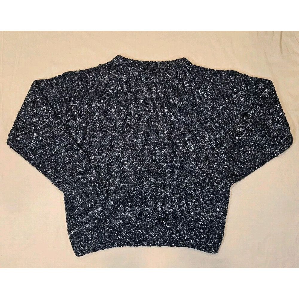 Vintage Mens Expressions Sweater Lg 90's Black White Schitt's Creek David Large - Picture 8 of 10